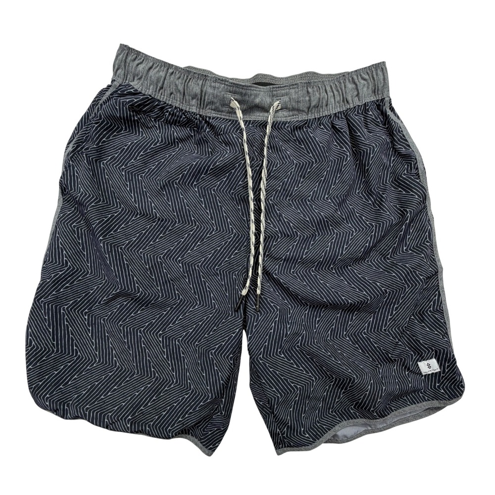 7Diamonds Board Shorts Mens S Geometric Hybrid Swim Trunks Pockets Drawstring